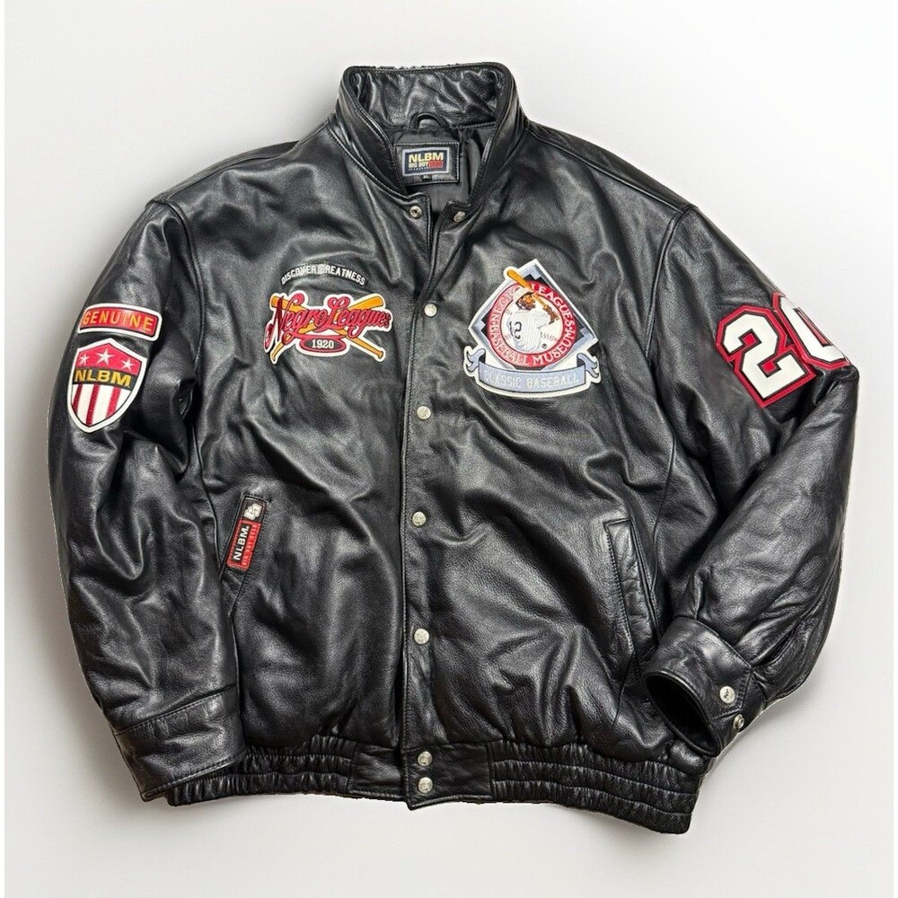 Rare Y2K Big Boy Head Gear NLBM Negro Leagues Baseball Jacket Mens Size XL